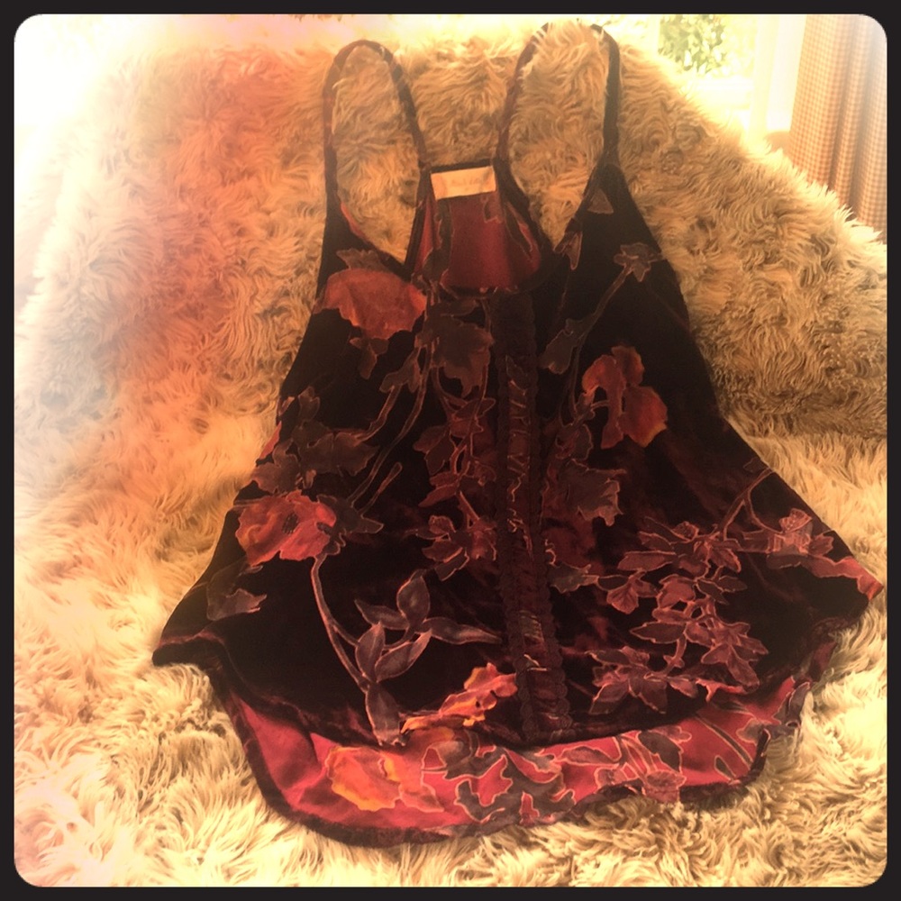 Altar’d State Velvet and Sheer Floral Camisole
